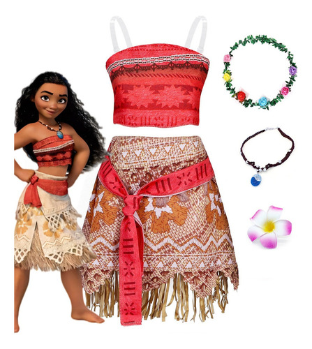 Disfraz De Moana Vaiana Para Niñas Aventura Fiestas Día Del