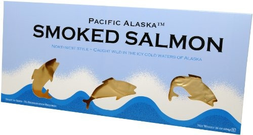 Alaska Pacific Salmón Ahumado Salvaje, De 16 Onzas Caja.