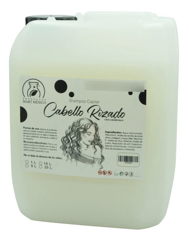 Shampoo Cabello Rizado Reduce Frizz 10lts