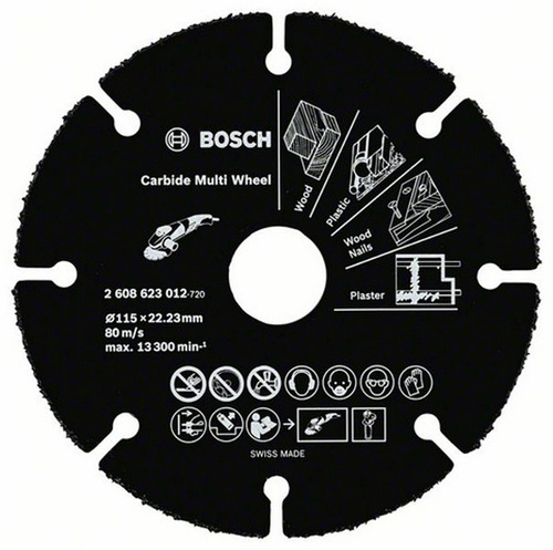 Imagen 1 de 7 de Disco Corte Bosch Amoladora 115 Mm Madera Plastico Clavos