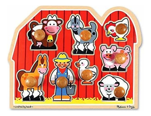 Melissa & Doug Farm Animals Jumbo Knob Puzzle De Ma