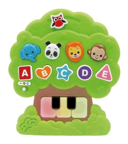 Teclado Árvore Divertida Baby Luz E Som Com 3 Idiomas Dm
