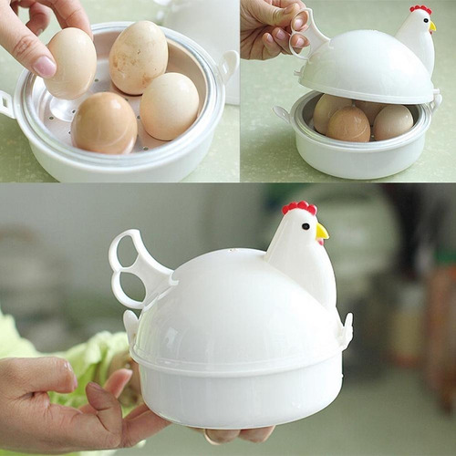 Imagem 1 de 6 de Forma Para Fazer Ovo Cozido Microondas Egg Cooker 4 Ovos