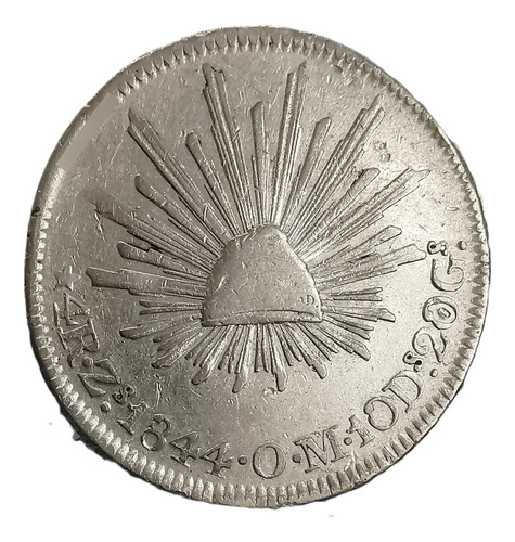 Moneda Original De Plata 4 Reales 1844 Zs Zacatecas 