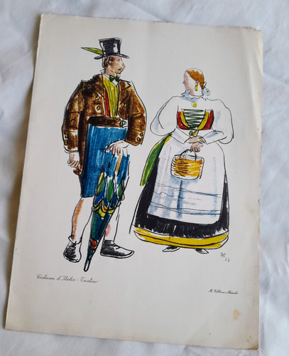 Antiguo Menu Barco Genova Vellani Marchi 1958 (Usado)