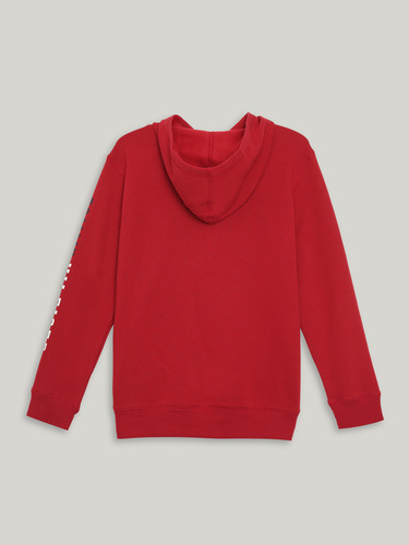 Polerón Hoodie De Niño Solid Script Rojo Tommy Hilfiger