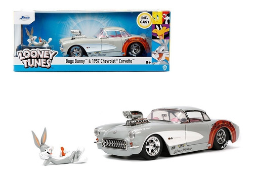 Bugs Bunny Y 1957 Chevrolet Corvette 1/24 Jada Looney Tunes