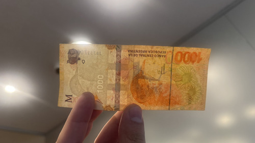 Billete 1000 Pesos Con Error (Usado)