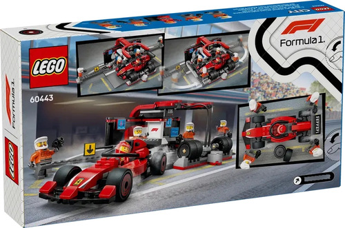 Lego City Parada Pits De F1 Equipo Mecánicos Auto Ferrari 322 Lego City