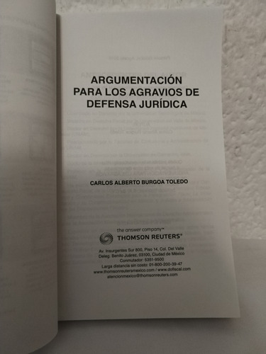 Argumentación Para Los Agravios De Defensa Jurídica. Burgoa (Usado)