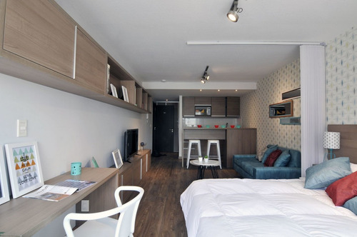 Imagen 5 de 9 de Venta De Apartamento Monoambiente Con Terraza Y Parrillero E (ref: Tbr-2445)
