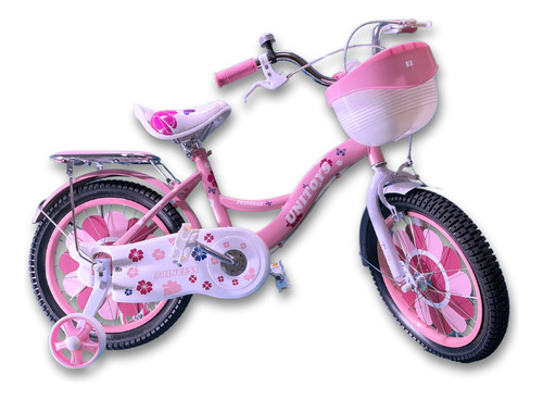 Bicicleta Infantil Aro 14 Bike Princess Rosa Com Cestinha Tamanho do quadro 14