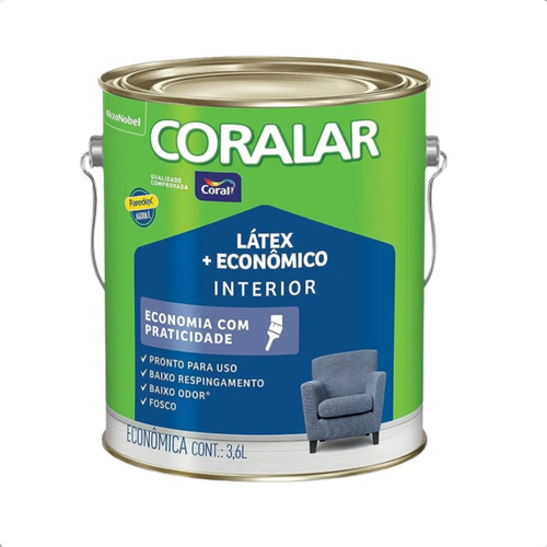 Tinta Coralar Látex Acrílica Anti Mofo Interiores 3,6l Cores