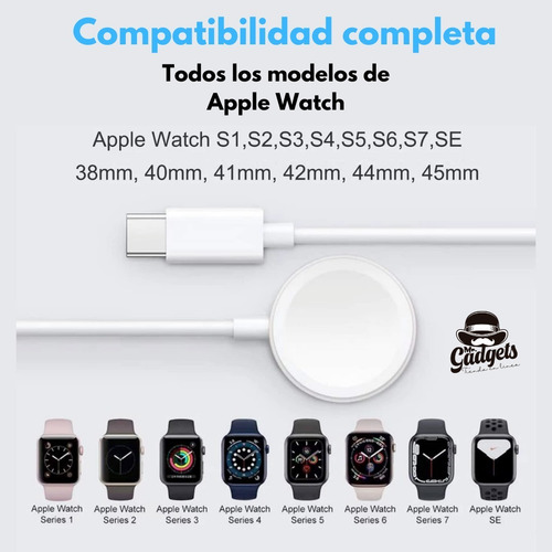 Imagen 2 de 7 de Cargador Carga Magnética Rápida Usb-c Para Apple Watch