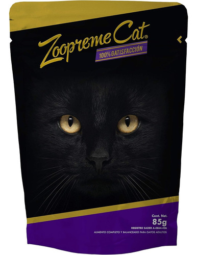 Alimento Húmedo Zoopreme Cat Sobres De 85gr (20 Pzas)