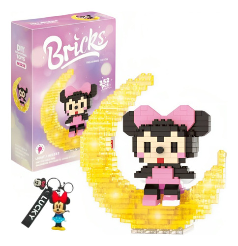 Rompecabezas 3d Bloques Armables Hello Kitty, Minnie Luz Led