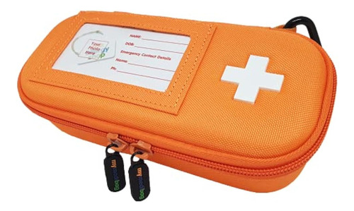 Bolsa Para Medicamentos Para Alergias Y Asma, Naranja