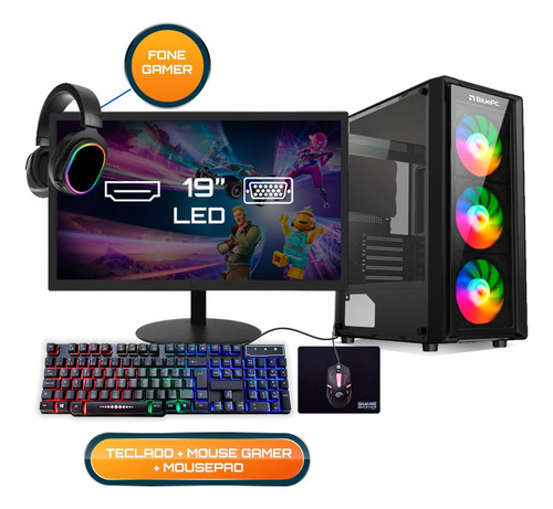Pc Gamer Completo Amd Ryzen 5 8500g 16gb Ddr5 Ssd 240gb 500w