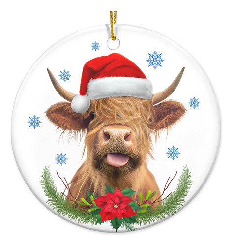 Adornos De Navidad De Granja, Adornos De Navidad De Vaca, De