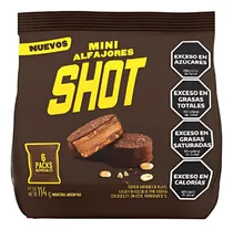 Comprar Mini Alfajores Shot Chocolate Con Maní X6 Unidades 19grs