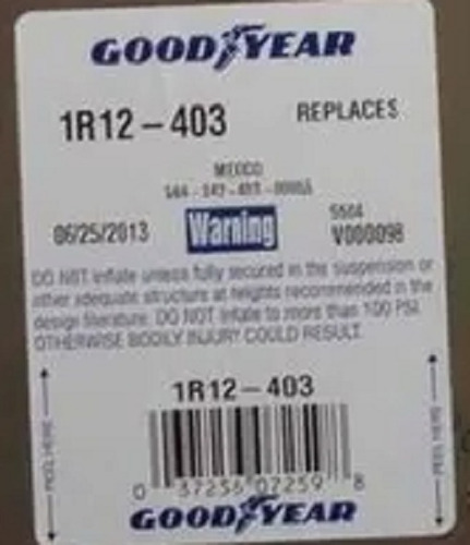 Bolsa De Aire 1r12-403 Goodyear (1 Pieza)