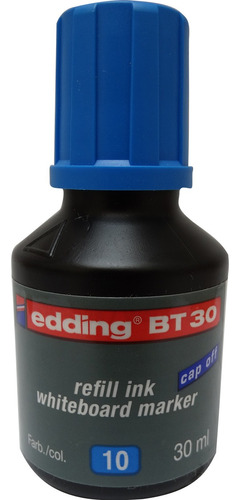 Tinta Edding Bt30 Recargable Para Plumones De Pizarron 30ml Colores Azul Celeste