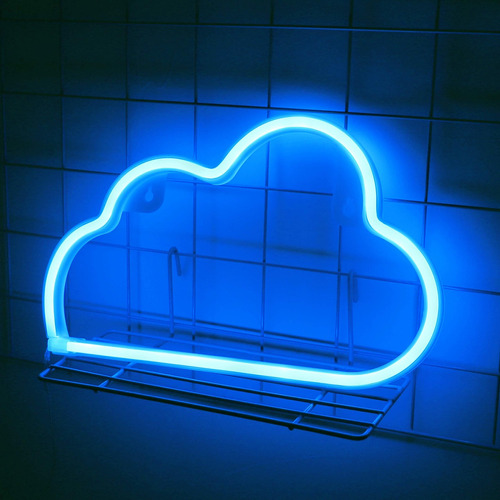 Mygoto Luz Neon Para Decoracion Pared Diseño Nube Azul Niño