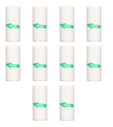 Imagen 3 de 10 de Papel Adhesivo Para Impresora, 10 Rollos, Térmico, Portátil,