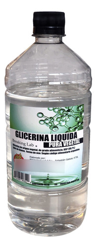 Glicerina Líquida Vegetal 1kg Grado Usp Pura 100% Calidad!!