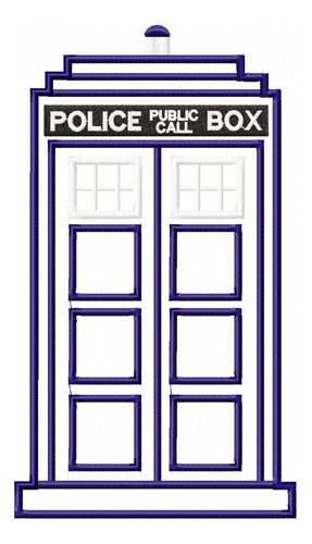 Matriz Para Bordado Maquina Tv Show Dr Who Tardis 2066