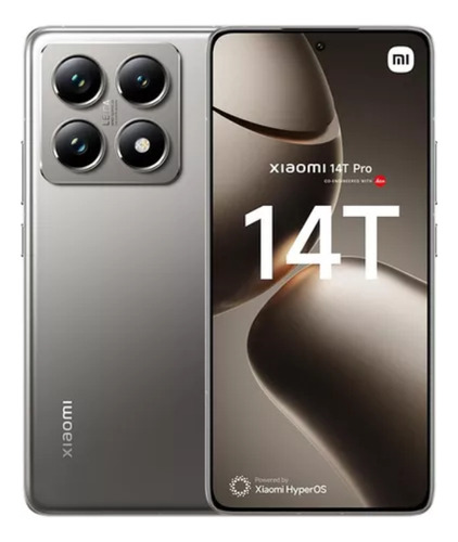 Teléfono Móvil Xiaomi 14t Pro 12gb+256gb Gris Mediatek Dimensity 9300+