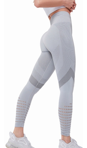 Imagen 5 de 7 de Calzas Leggings Modeladoras Push Up Deportivos Cintura Alta