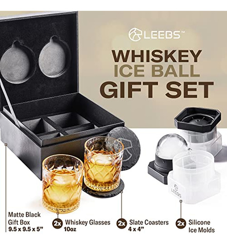 Juego De 2 Vasos De Whisky, Molde Doble Para Hacer Bolas De