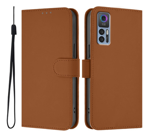 Funda De Poliuretano De Color Liso Para Tcl 60 Nxtpaper/tcl