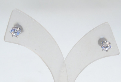 Imagen 2 de 7 de Aros Acero Quirúrgico Grifas Con Cubic Zircon 4mm