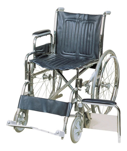 Silla De Ruedas Desmontable Cromada Soporta 100 Kilos