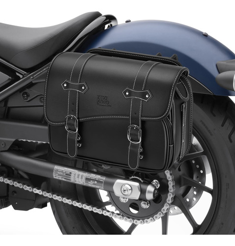 Kemimoto Cuero Motocicleta Alforja Lateral Izquierdo Bolsa