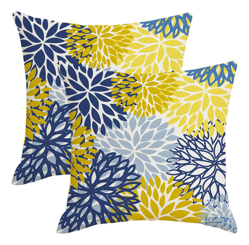 Juego De 2 Fundas De Almohada De Flores De Dalia De Pri...