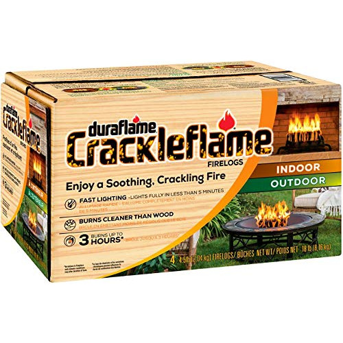 Troncos De Chimenea Crackleflame, 4.5 Libras, Paquete D...