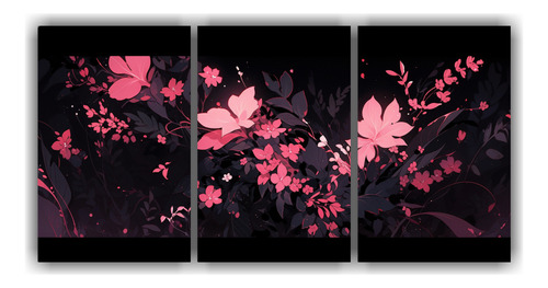 240x120cm Artes Moderno Elegante Black And Pink Colors Neo-n