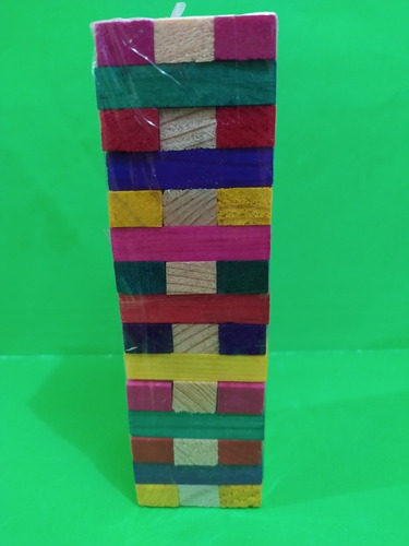 Mini Jenga De Colorws Juego De Mesa Artesanal Niños