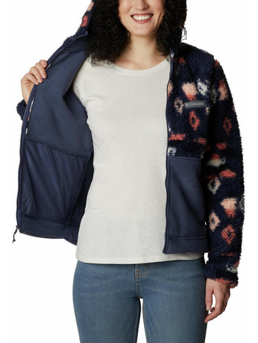 Casaca Columbia Winter Pass Sherpa Hooded Full Zip Azul
