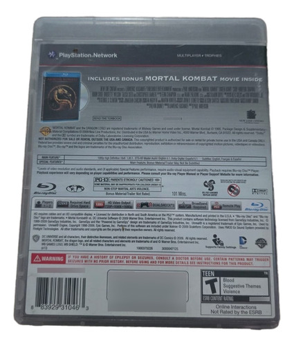 Videojuego Para Ps3 Mortal Kombat Vs Dc Universe (Usado)
