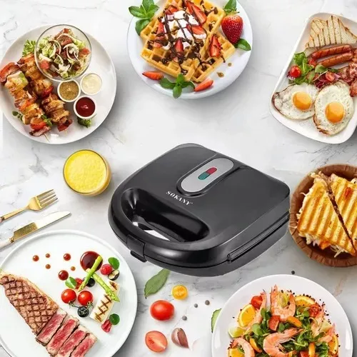 Maquina 6 En 1 - Waflera Sandwichera Grill Donas