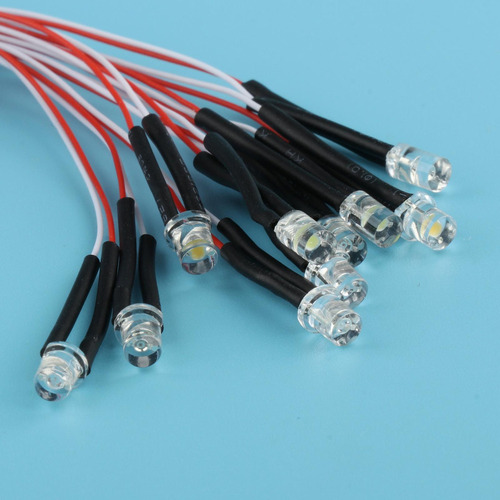 . 3 Cables Led Con Cable Cálido Rojo Azul Verde Amarillo