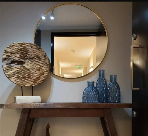 Imagen 3 de 10 de Espejo Redondo Hierro. 60 Cm Con Envío Incluido. Fabricante
