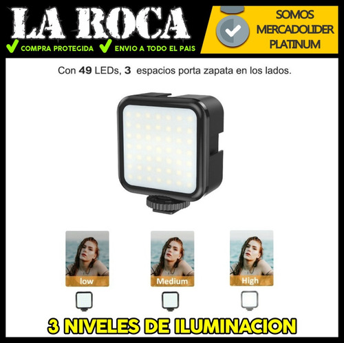 Imagen 6 de 10 de Kit Iluminacion Tripode Microfono Luz Led Stream Vlog Cuotas