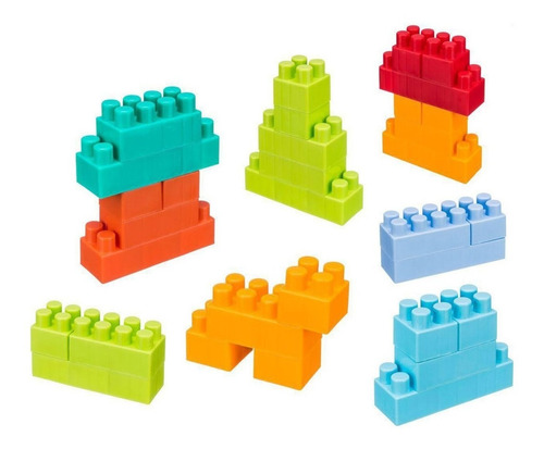 Cadeira Didática Brincadeira Blocos De Montar Infantil