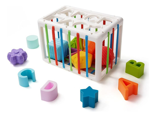 Likee Sensory Toys Shape Sorter Baby Blocks Colorful Texture