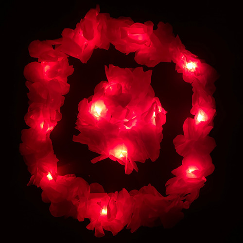 Collar Y Boa Led Argenparty Para Cotillón Fiesta Celeste